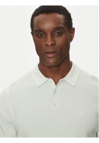 Calvin Klein Polo Micro Waffle Polo S/S K10K114465 Écru Regular Fit. Typ kołnierza: polo. Materiał: bawełna