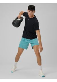 4f - 4F Spodenki treningowe szybkoschnące męskie - niebieskie 3XL. Kolor: niebieski. Materiał: skóra, tkanina. Sport: fitness #1