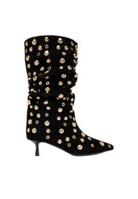 Eva Minge Botki EO-TESS-2117-05 Czarny. Kolor: czarny. Materiał: skóra, zamsz #1