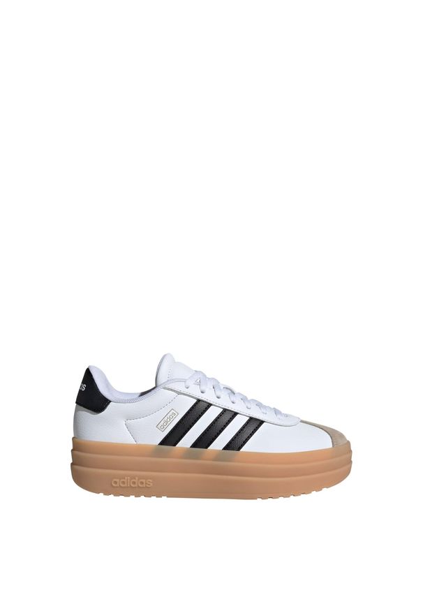 Adidas - Buty VL Court Bold Lifestyle Kids. Okazja: na co dzień. Kolor: biały, wielokolorowy, beżowy, czarny. Materiał: materiał