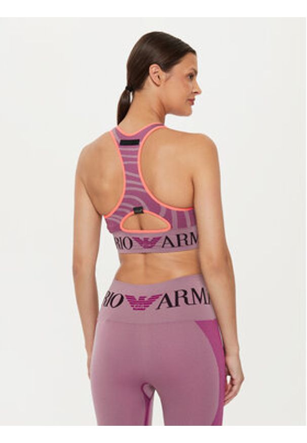 EA7 Emporio Armani Biustonosz sportowy 6DTH51 TJDGZ 2305 Fioletowy. Kolor: fioletowy. Materiał: syntetyk