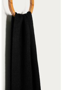 Trussardi Jeans - Szalik. Kolor: czarny. Materiał: wełna, dzianina, akryl. Wzór: gładki #3