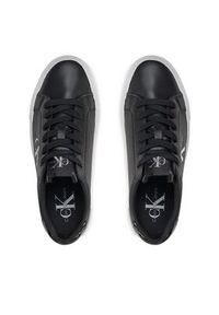 Calvin Klein Jeans Sneakersy Bold Vulc Flatf Low Lace Lth Ml YW0YW01294 Czarny. Kolor: czarny. Materiał: skóra