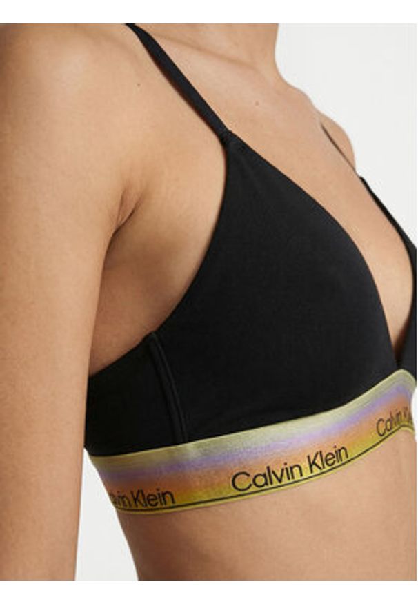 Calvin Klein Swimwear Góra od bikini LV00QF8865 Czarny. Kolor: czarny