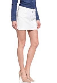 Wrangler - SPÓDNICA JEANSOWA WRANGLER RETRO SKIRT WHITE DAMAGED W241DM12Q. Materiał: jeans. Styl: retro #4