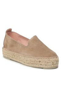 Manebi Espadryle Double Sole Espadrilles W 1.9 D0 Beżowy. Kolor: beżowy. Materiał: skóra, zamsz