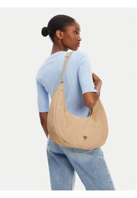 Pinko - PINKO Torebka Slouchy Hobo Big PE 25 PLTT 104295 A29N Beżowy. Kolor: beżowy. Materiał: skórzane, zamszowe #5