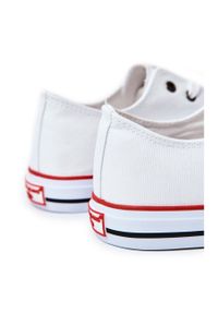 Męskie Klasyczne Trampki Cross Jeans JJ1R4001C Białe. Kolor: biały. Materiał: materiał, guma. Styl: klasyczny #7