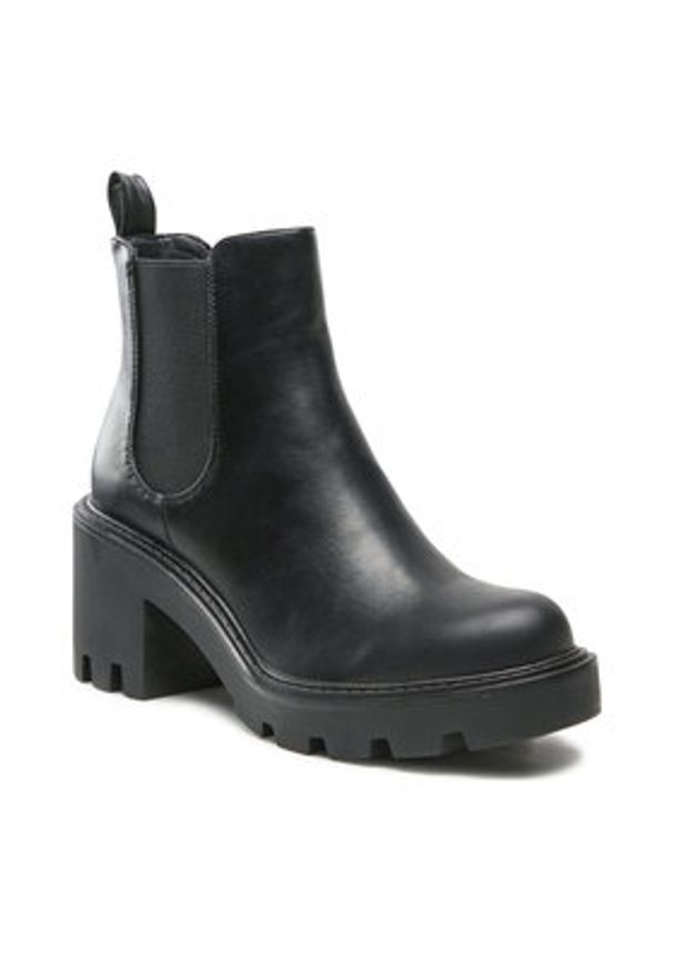 DeeZee Botki WS5596-09 Czarny. Kolor: czarny. Materiał: skóra