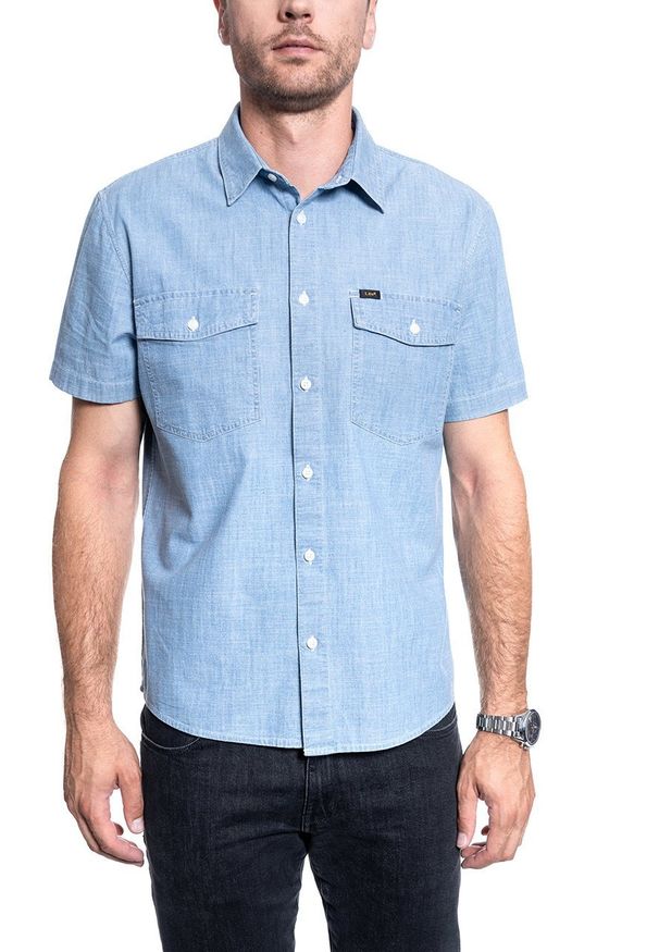 Lee - LEE SS CHETOPA SHIRT MĘSKA KOSZULA SUMMER BLUE L66ANSNJ 112116304