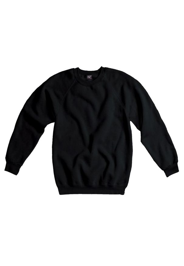 SG - Męska Bluza Z Raglanowym Rękawem. Kolor: czarny. Długość rękawa: raglanowy rękaw