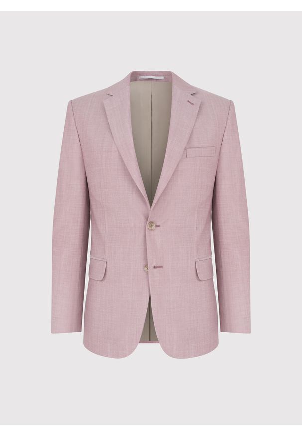 Pako Lorente - PAKO LORENTE - Rożowa marynarka garniturowa wełna. Materiał: wełna. Wzór: gładki