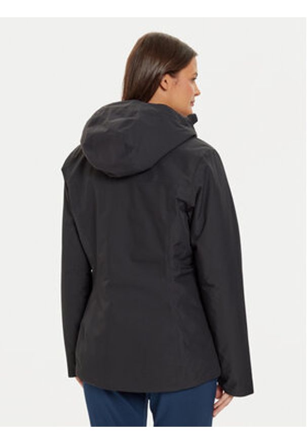 Jack Wolfskin Kurtka przeciwdeszczowa Wisper Ins A61893 Czarny Regular Fit. Kolor: czarny. Materiał: syntetyk