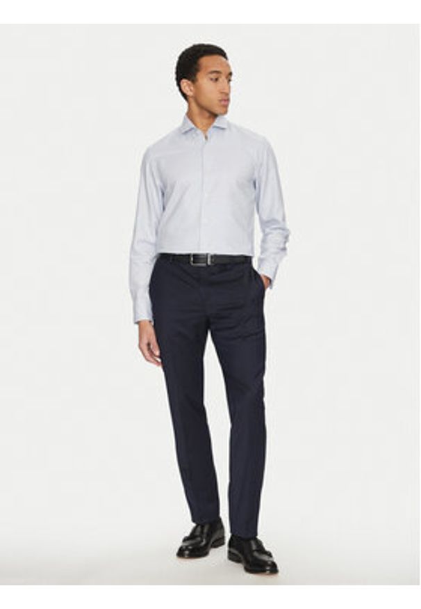 BOSS Koszula C-Hal 50533712 Niebieski Casual Fit. Okazja: na co dzień. Kolor: niebieski. Materiał: bawełna. Styl: casual