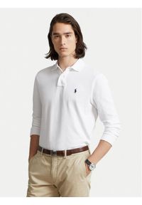 Polo Ralph Lauren Polo 710680790001 Biały Custom Slim Fit. Typ kołnierza: polo. Kolor: biały. Materiał: bawełna