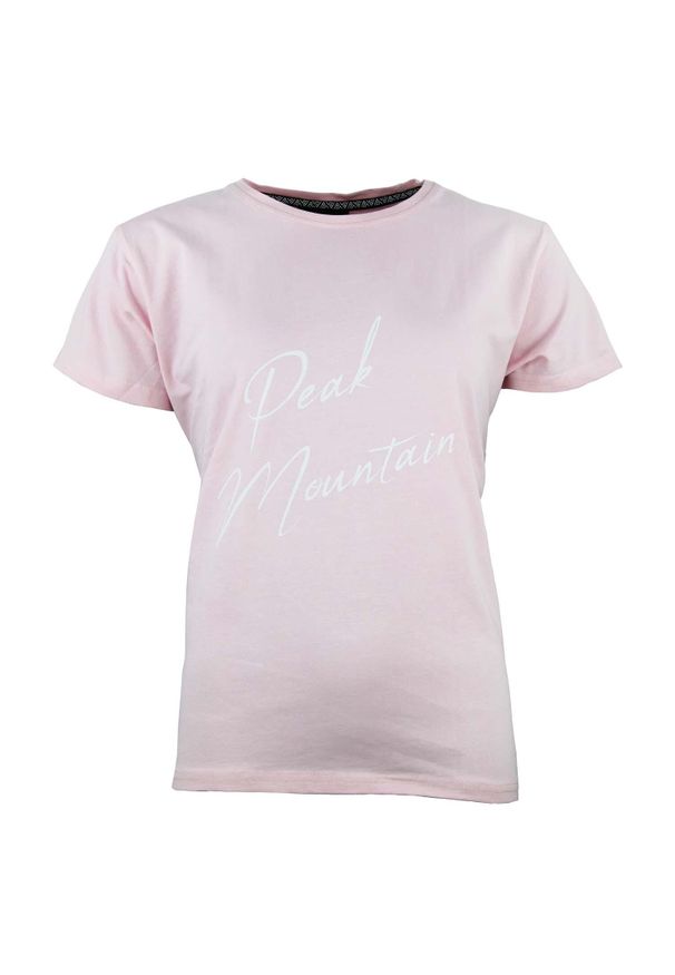 PEAK MOUNTAIN - Koszulka damska Peak Mountain Atresor. Kolor: różowy. Długość rękawa: krótki rękaw. Długość: krótkie. Sport: outdoor