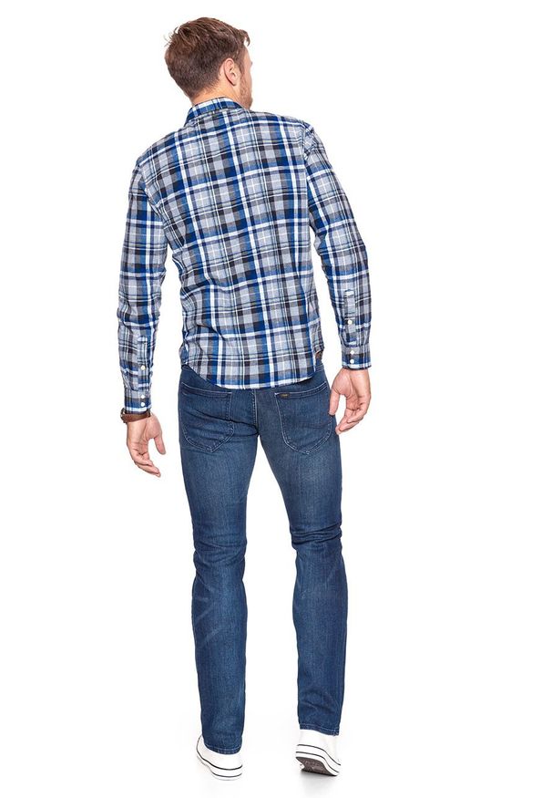 Lee - KOSZULA LEE RIDER SHIRT NIGHT BLUE L856ZEDY. Okazja: na co dzień. Materiał: materiał. Długość rękawa: długi rękaw. Długość: długie. Styl: casual