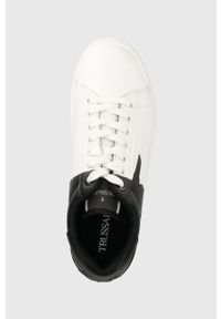 Trussardi Jeans - Trussardi sneakersy kolor biały. Nosek buta: okrągły. Zapięcie: sznurówki. Kolor: biały #5