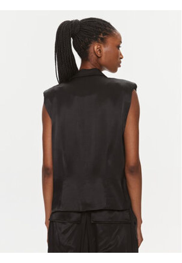 Herskind Kamizelka Line Vest 4995985 Czarny Regular Fit. Kolor: czarny. Materiał: wiskoza