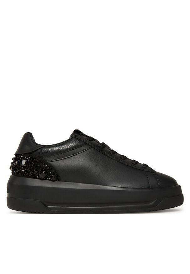 Love Moschino - LOVE MOSCHINO Sneakersy JA15305G0NIAL00A Czarny. Kolor: czarny. Materiał: skóra