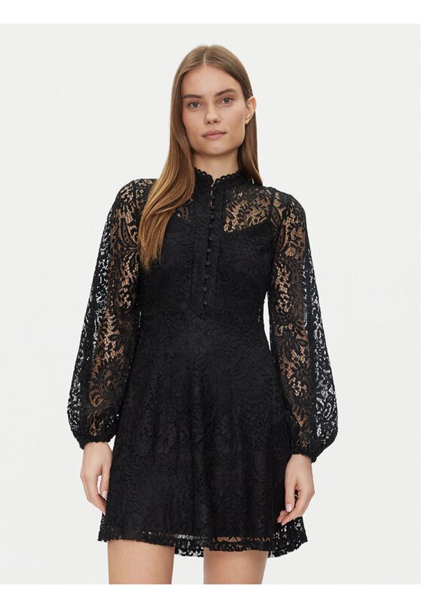 Vila Sukienka codzienna 14109364 Czarny Slim Fit. Okazja: na co dzień. Kolor: czarny. Materiał: syntetyk. Typ sukienki: proste. Styl: casual