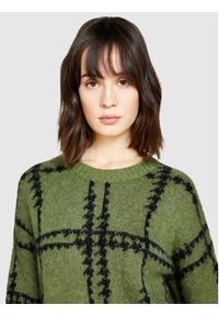 Sisley Sweter 1026L103P Zielony Boxy Fit. Kolor: zielony. Materiał: syntetyk