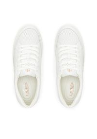 Lauren Ralph Lauren - LAUREN RALPH LAUREN Sneakersy Hailey Low-Top Lace-Up 802951391001 Biały. Kolor: biały. Materiał: skóra #3