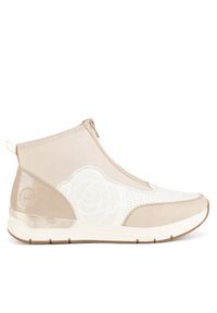 Rieker Sneakersy 58959-62 Beżowy. Kolor: beżowy. Materiał: materiał