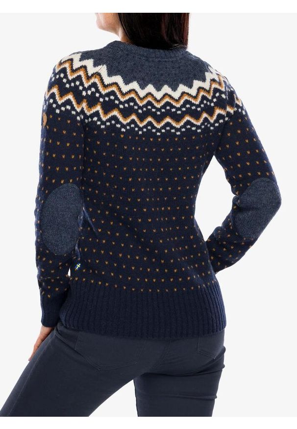 Fjällräven - Sweter damski Fjallraven Ovik Knit Sweater. Kolor: niebieski. Sport: turystyka piesza