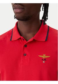 Aeronautica Militare Polo 261PO1308UP00082 Czerwony Regular Fit. Typ kołnierza: polo. Kolor: czerwony. Materiał: bawełna #3