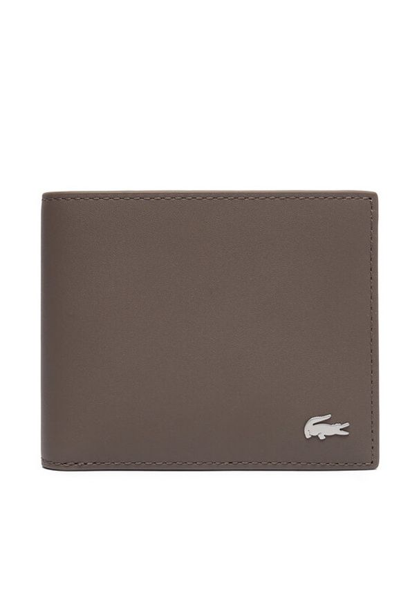 Lacoste Portfel męski NH1115FG Brązowy. Kolor: brązowy. Materiał: skóra