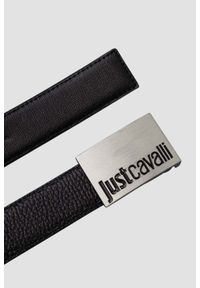 Just Cavalli - JUST CAVALLI Czarny pasek dwustronny Cintura. Kolor: czarny
