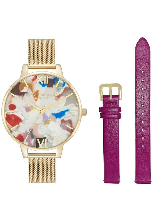 Olivia Burton - Zegarek OLIVIA BURTON OBGSET153. Kwarcowy, Kolor czerwony. Kobieta. NoSize. Kolor: czerwony