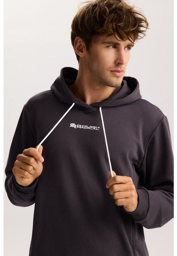 ROUGH RADICAL - Męska bluza dresowa Rough Radical Cotton Active Hoodie Men. Kolor: szary. Materiał: dresówka