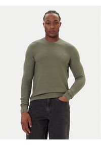 Mustang Sweter Elliot 1016844 Zielony Regular Fit. Kolor: zielony. Materiał: bawełna