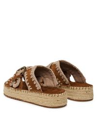 Mou Espadryle Jute sandal MU.SW641003A Brązowy. Kolor: brązowy. Materiał: zamsz, skóra #5