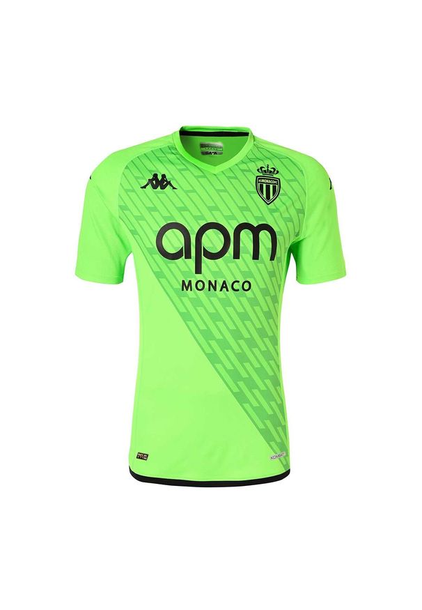 Kappa - Koszulka bramkarska AS Monaco Kombat Pro 2023/24. Kolor: zielony, czarny, wielokolorowy. Sport: piłka nożna