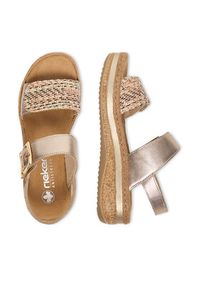 Rieker Sandały CEO-V0951-90 Złoty. Kolor: złoty. Materiał: syntetyk, skóra #8