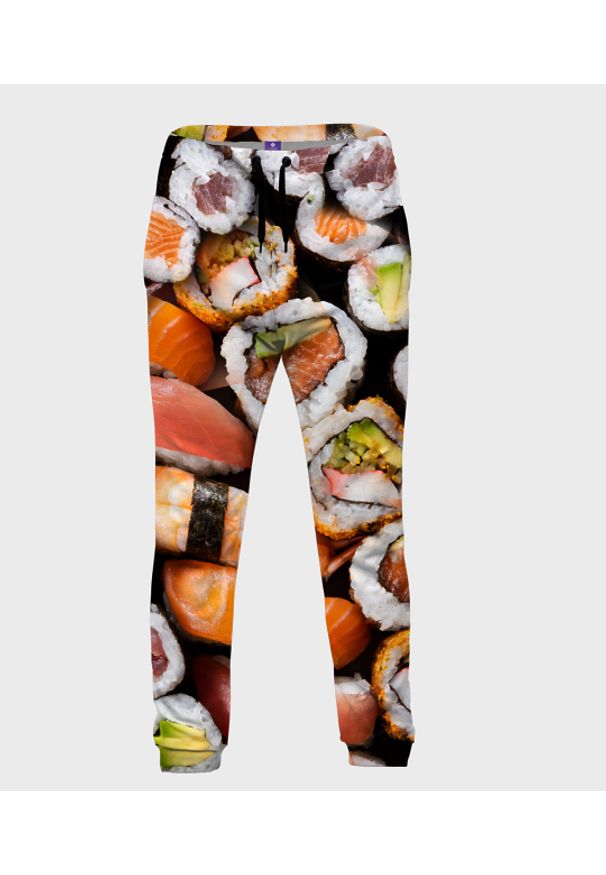 MegaKoszulki - Spodnie dresowe damskie fullprint Sushi z bliska. Materiał: dresówka