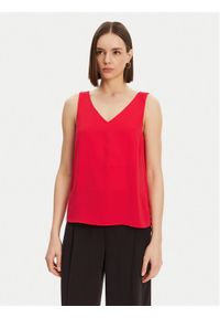 Pieces Top Franan 17146424 Czerwony Regular Fit. Kolor: czerwony. Materiał: syntetyk