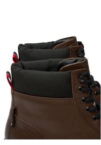 Tommy Jeans Trapery Tjm Lace Up Boot EM0EM01446 Brązowy. Kolor: brązowy. Materiał: skóra #4