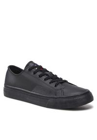 Tommy Jeans Tenisówki Leather Vulc EM0EM01047 Czarny. Kolor: czarny. Materiał: skóra