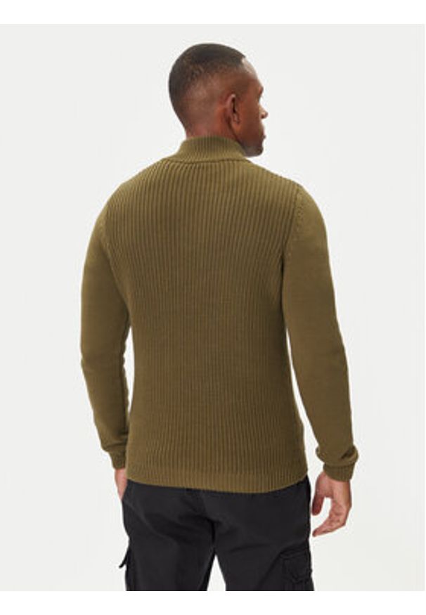 Aeronautica Militare Sweter 252MA1572UL00409 Zielony Slim Fit. Kolor: zielony. Materiał: bawełna