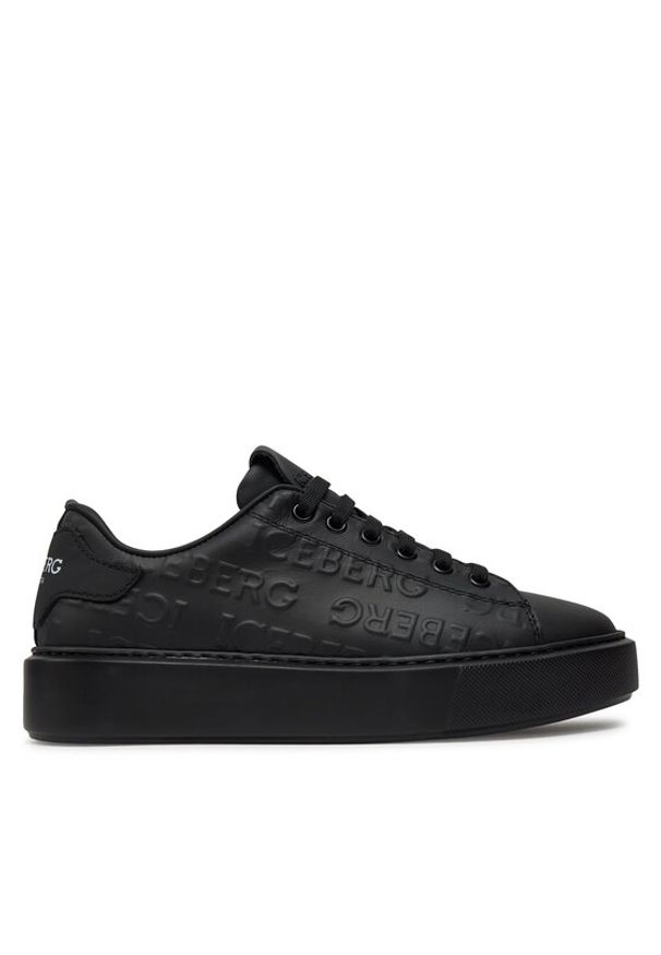 Iceberg Sneakersy Bozema ID2112 Czarny. Kolor: czarny. Materiał: skóra