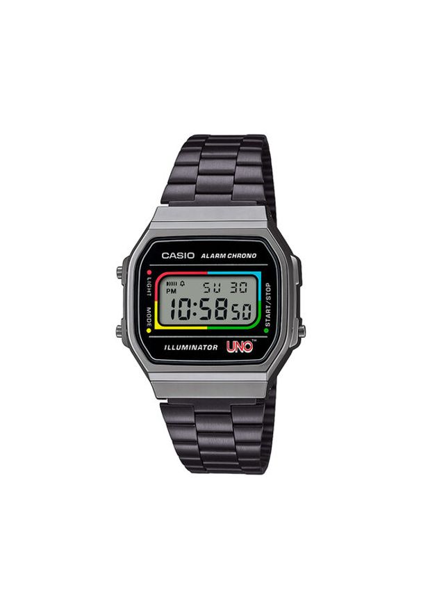 Casio Zegarek Vintage Maxi X Uno™ A168WEUC-1AER Czarny. Kolor: czarny. Styl: vintage