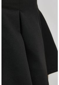 only - Only Spódnica kolor czarny mini rozkloszowana. Kolor: czarny. Materiał: dzianina #3