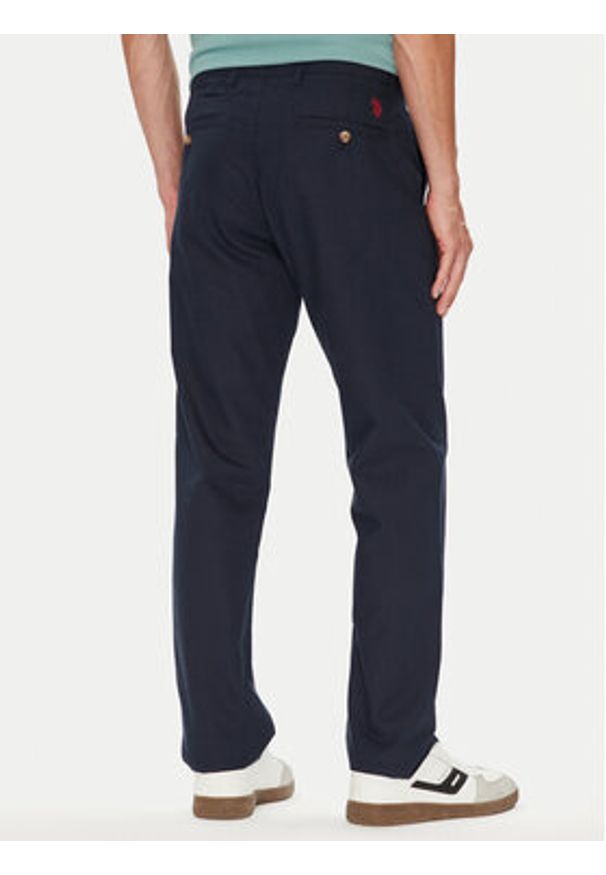 U.S. Polo Assn. Chinosy MUP3610 Granatowy Slim Fit. Kolor: niebieski. Materiał: bawełna