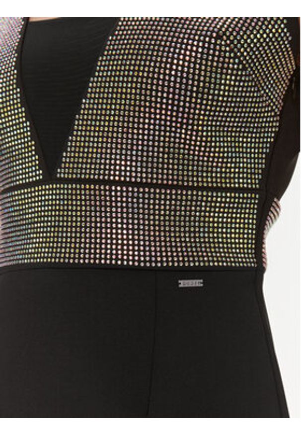 Guess Sukienka koktajlowa Farah W4RK55 KC2C0 Czarny Regular Fit. Kolor: czarny. Materiał: syntetyk. Styl: wizytowy