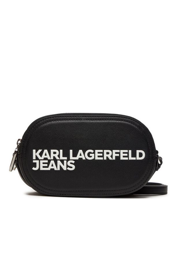 Karl Lagerfeld Jeans Torebka 245J3010 Czarny. Kolor: czarny. Materiał: skórzane