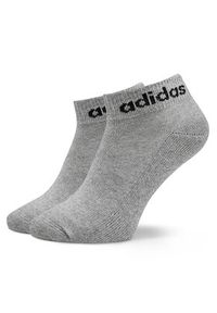 Adidas - adidas Skarpety Niskie Unisex Linear Ankle Socks Cushioned Socks 3 Pairs IC1304 Szary. Kolor: szary. Materiał: bawełna